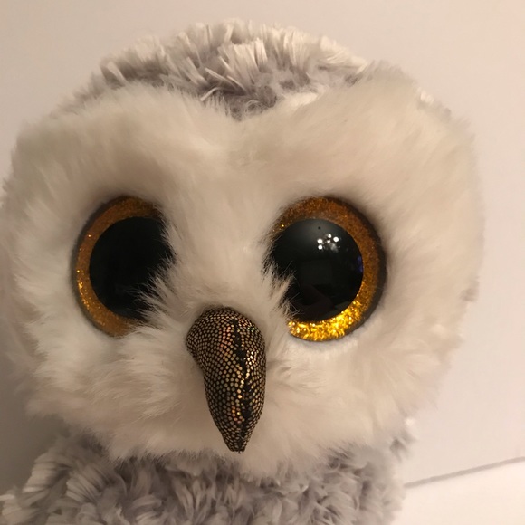 Ty Beanie Boos Owl 2016 Owlette Glitter Eyes Plush Owl - Picture 3 of 12